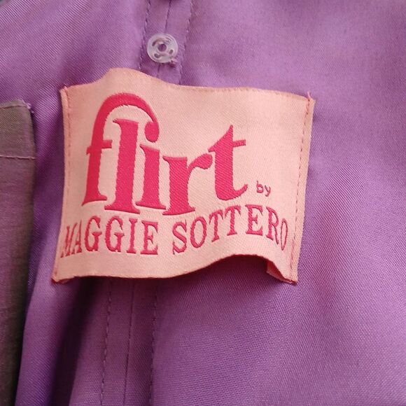 Maggie Sottero Flirt Purple beaded Pageant Prom Dress Sz 18 EUC - Picture 11 of 11